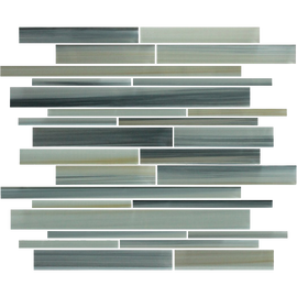 4 x 6 Sample Beach Break Hand Painted Linear Glass Mosaic Tiles