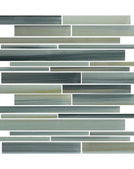 4 x 6 Sample Beach Break Hand Painted Linear Glass Mosaic Tiles