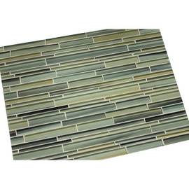 4 x 6 Sample Beach Break Hand Painted Linear Glass Mosaic Tiles