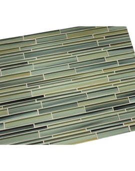 4 x 6 Sample Beach Break Hand Painted Linear Glass Mosaic Tiles