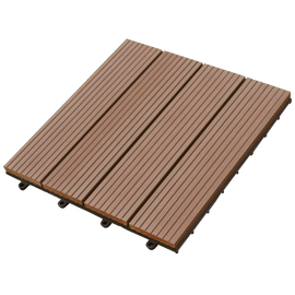Abba Patio Inch Outdoor Four Slat Composite Interlocking Decking Tile