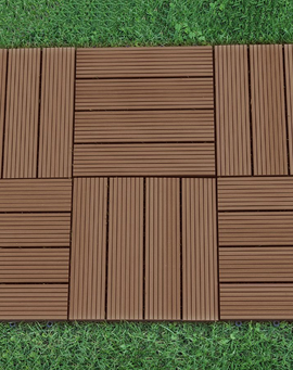 Abba Patio Inch Outdoor Four Slat Composite Interlocking Decking Tile