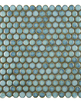 Penny Marine 12 Inch Porcelain Mosaic Floor & Wall Tile